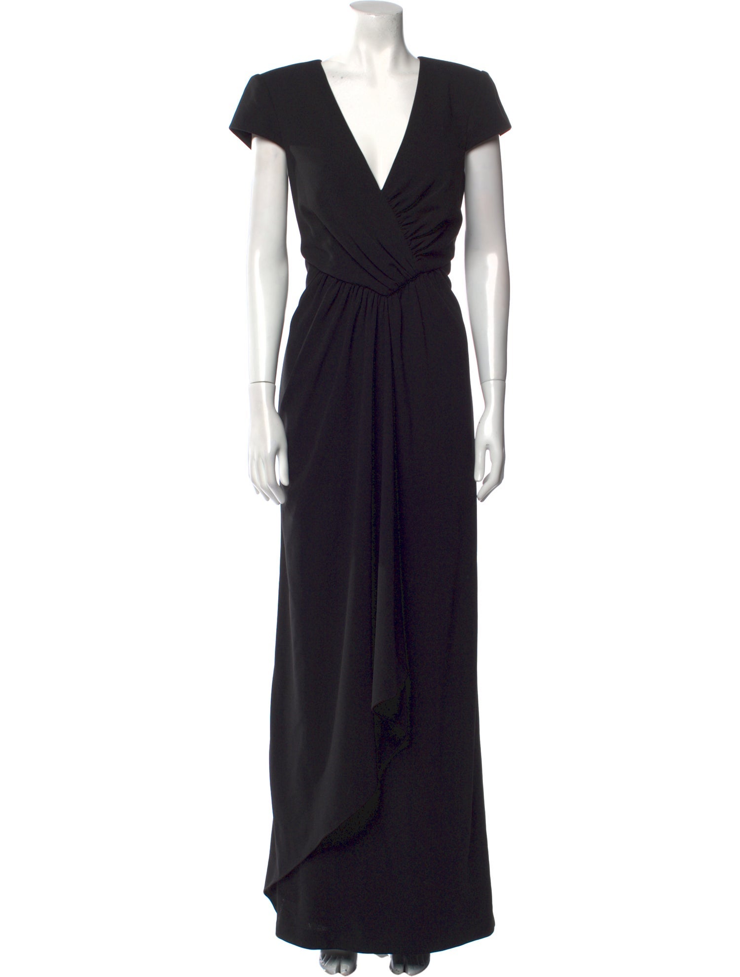 Badgley Mischka Plunge Neckline Long Dress w/ Tags