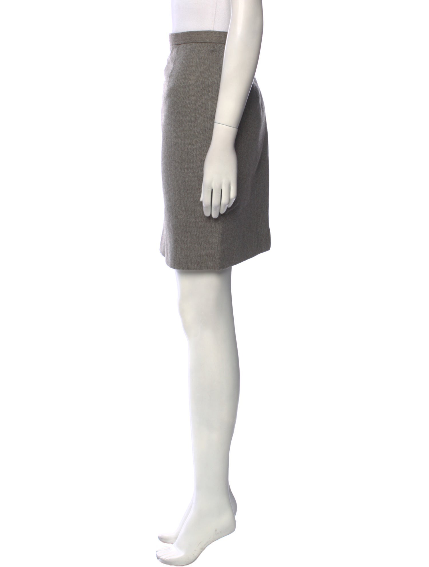 Badgley Mischka Wool Mini Skirt