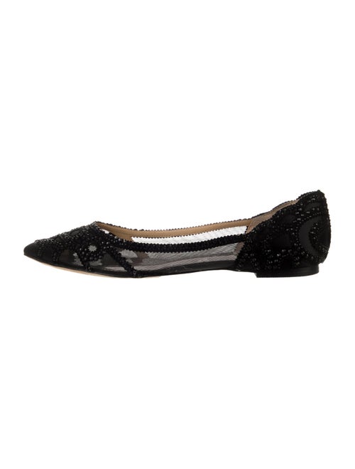 Badgley Mischka Mesh Crystal Embellishments D'Orsay Flats