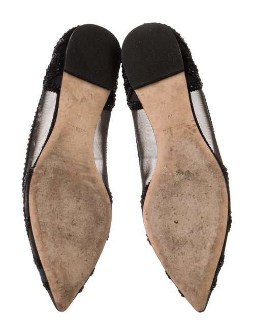 Badgley Mischka Mesh Crystal Embellishments D'Orsay Flats