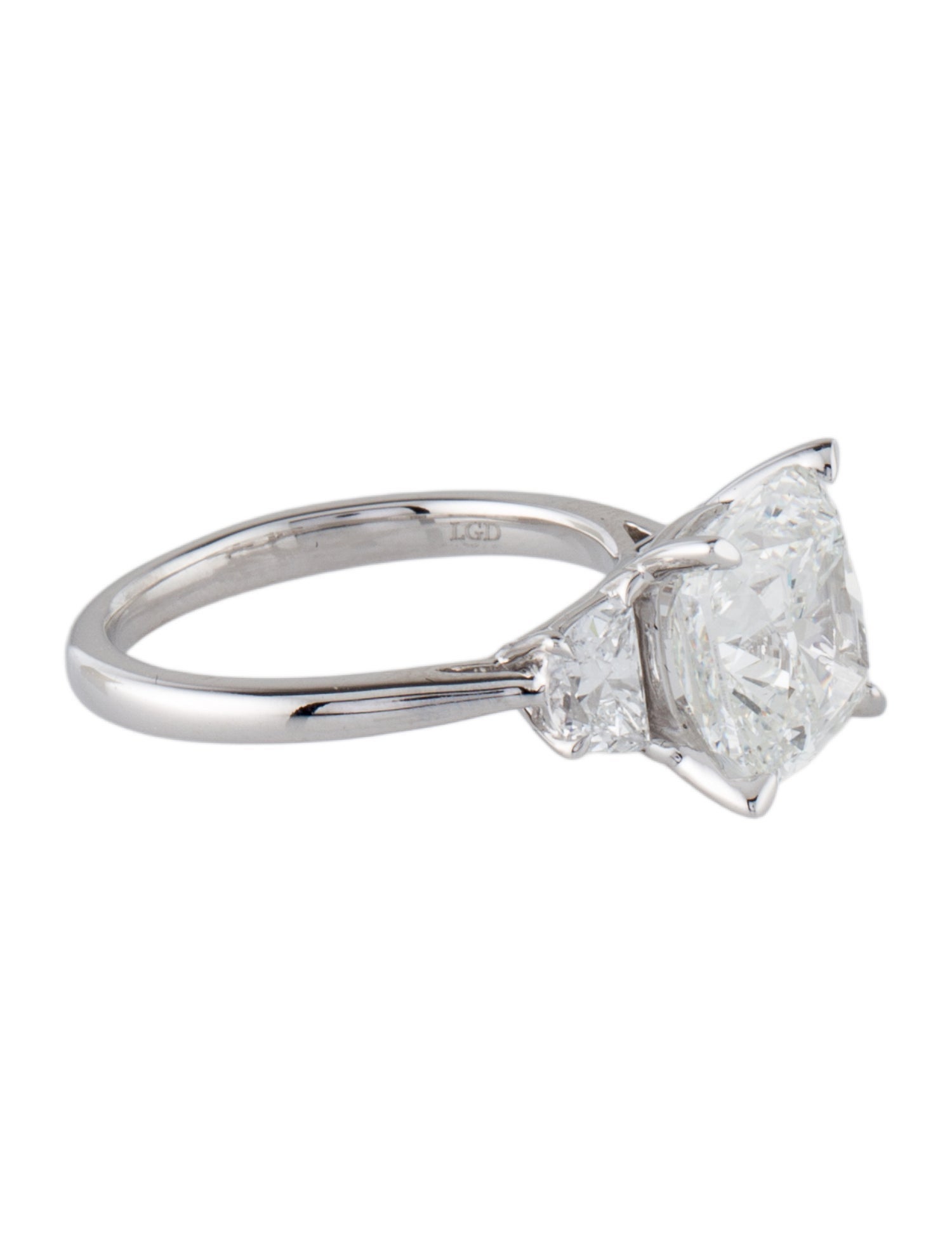 Badgley Mischka 6.04ctw Lab-Grown Three Stone Engagement Ring