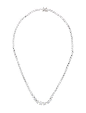 Badgley Mischka 14K 20.00ctw Lab-Grown Diamond Tennis Necklace