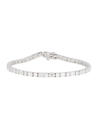 Badgley Mischka 14K 6.96ctw Lab-Grown Diamond Mixed-Cut Bracelet