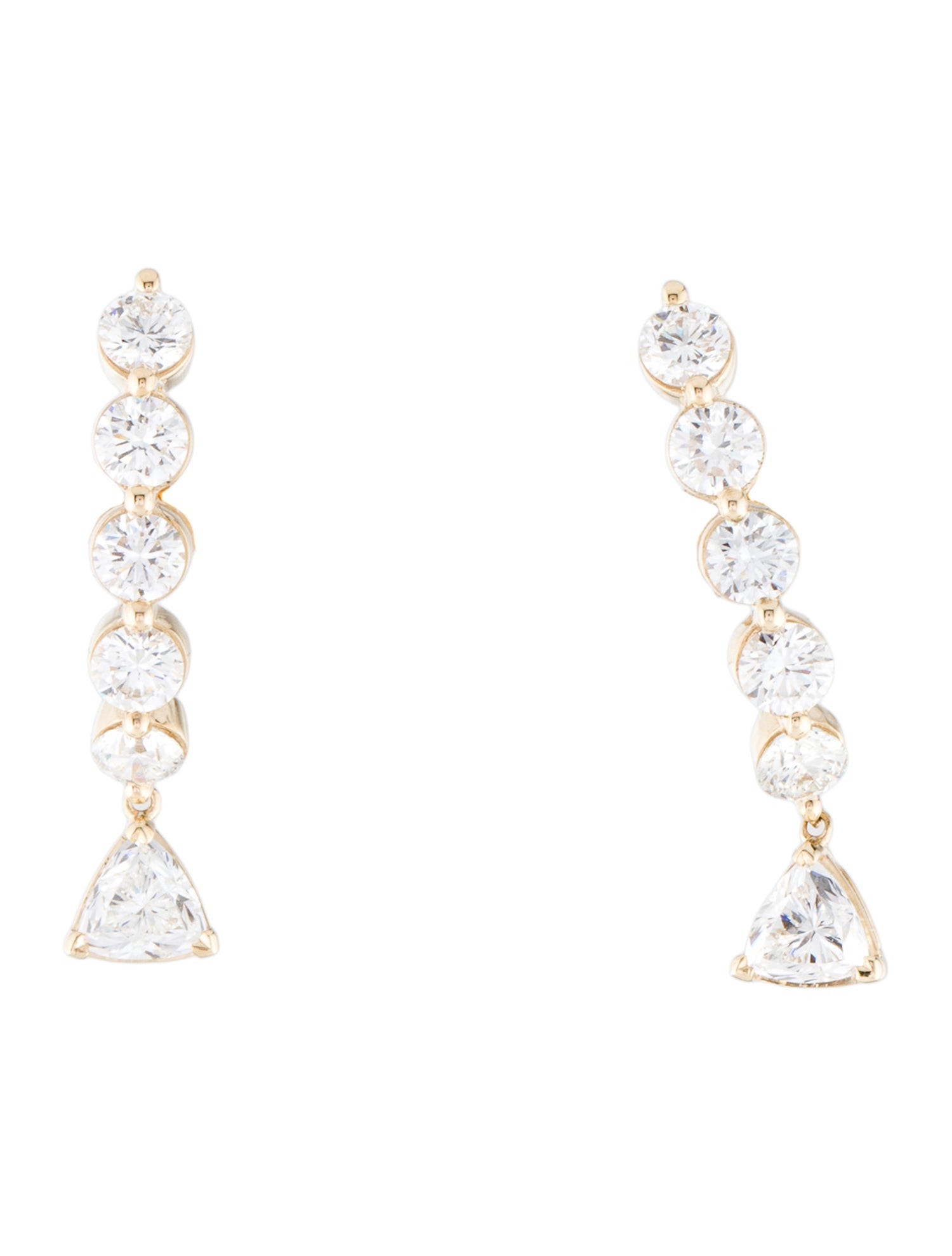 Badgley Mischka 14K 3.12ctw Lab-Grown Diamond Stud Dangle Earrings