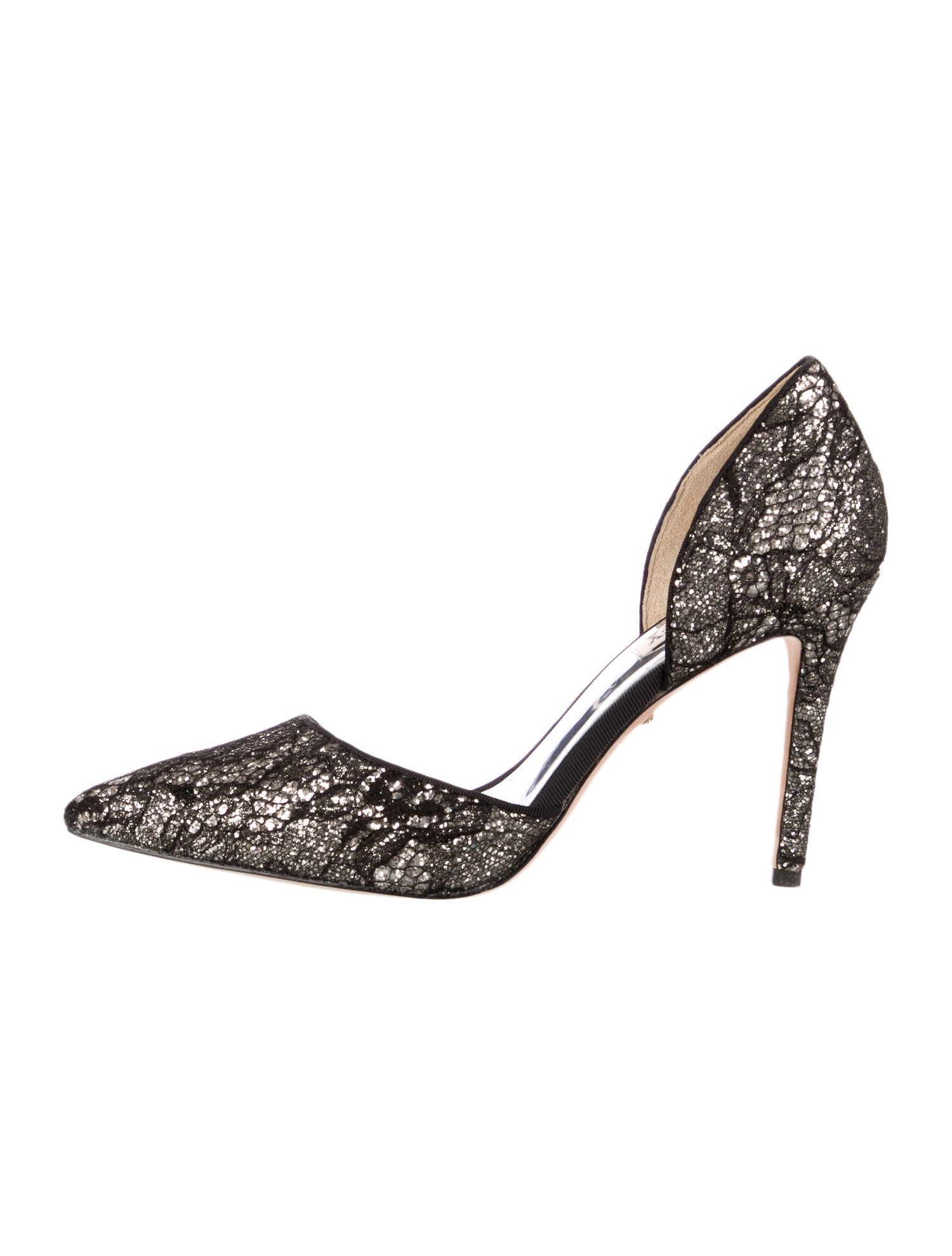 Badgley Mischka Lace Printed D'Orsay Pumps
