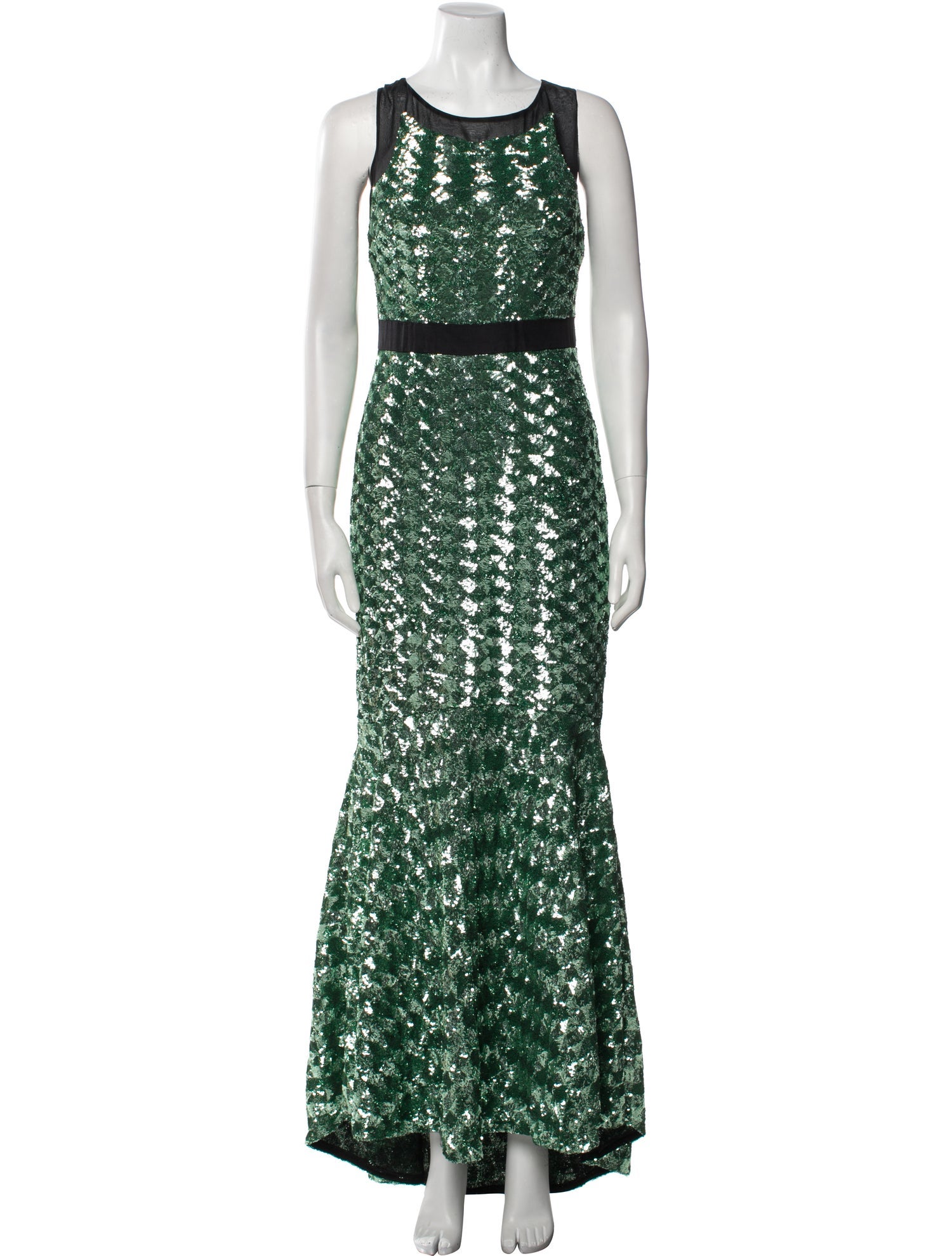 Badgley Mischka Printed Long Dress