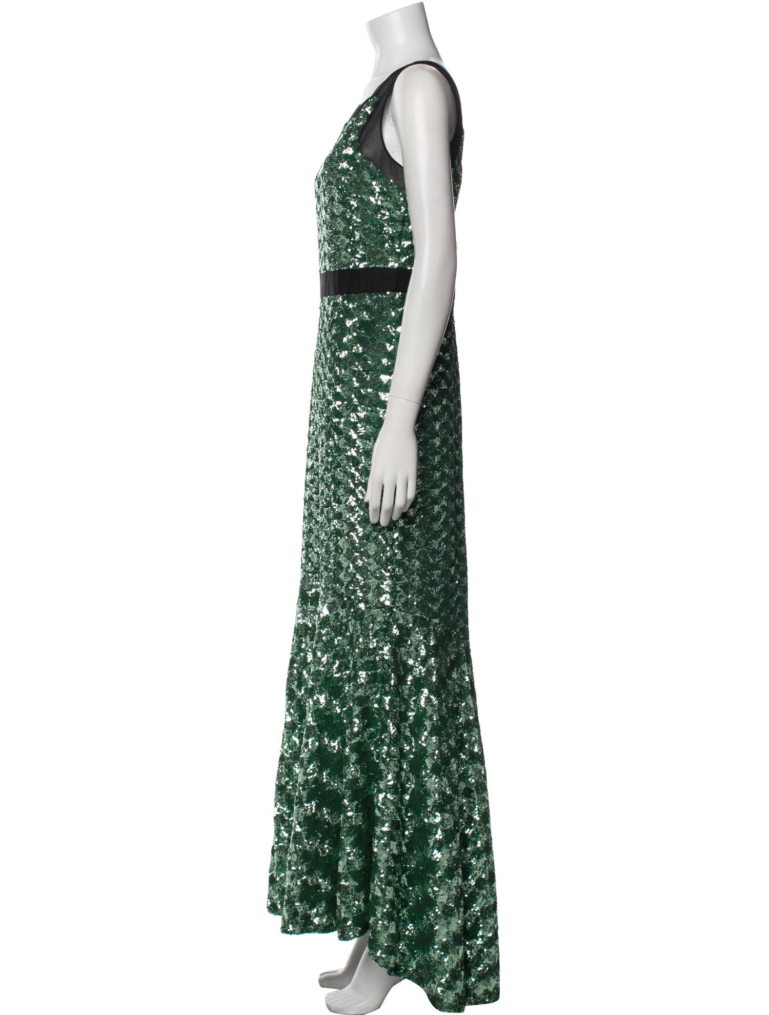Badgley Mischka Printed Long Dress