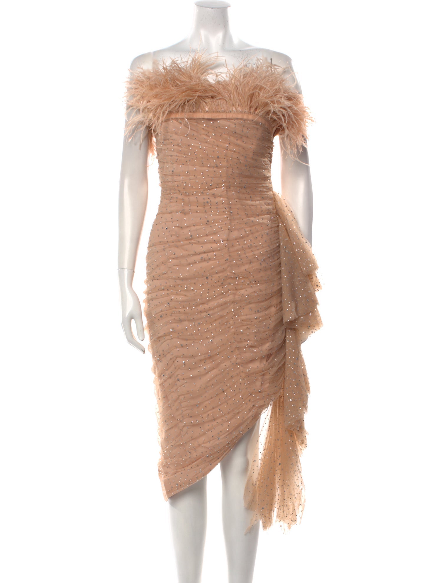 Badgley Mischka Strapless Knee-Length Dress - Neutrals Dresses, Clothing -  BAG69671 | The RealReal