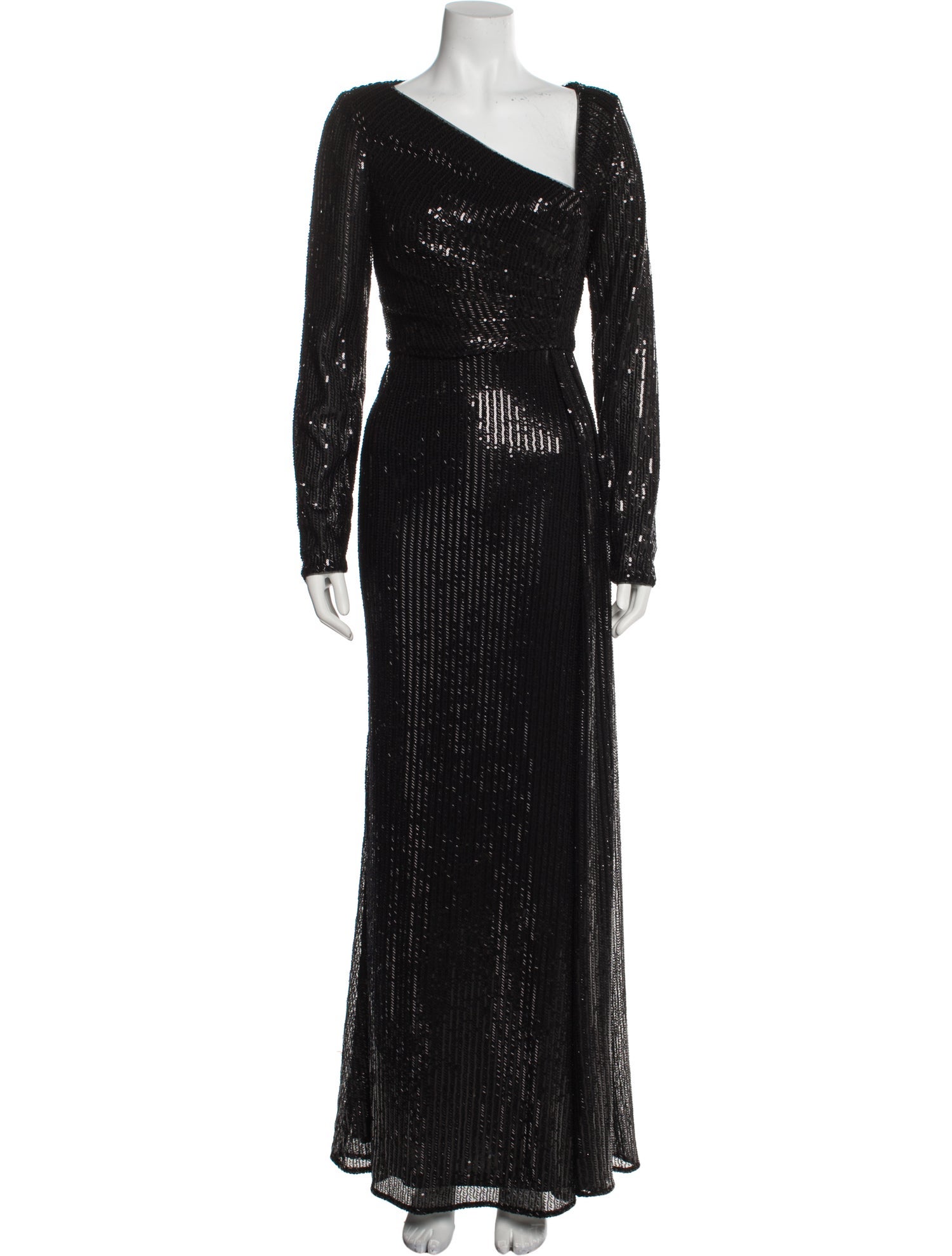 Badgley Mischka V-Neck Long Dress