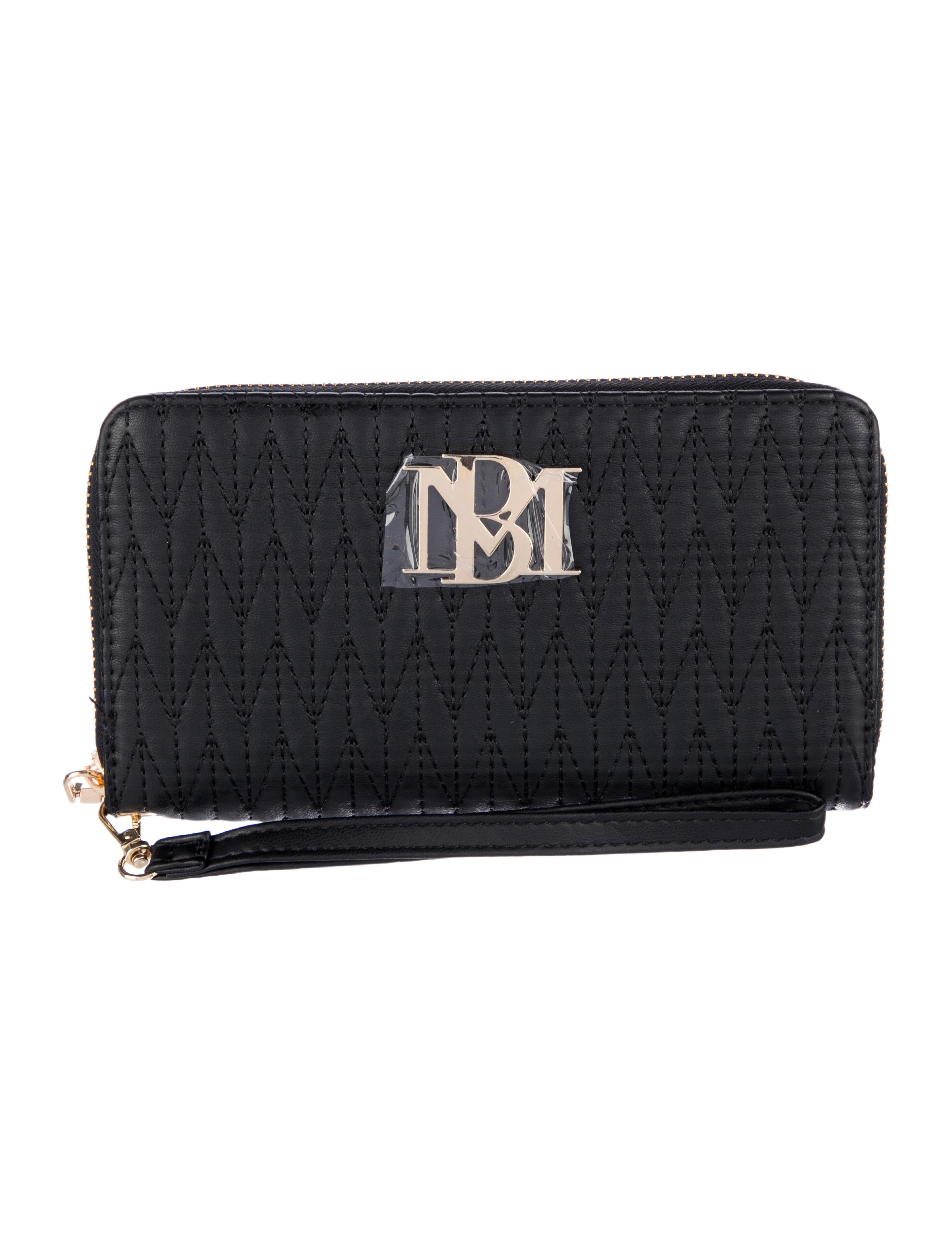 Badgley Mischka Leather Printed Wristlet
