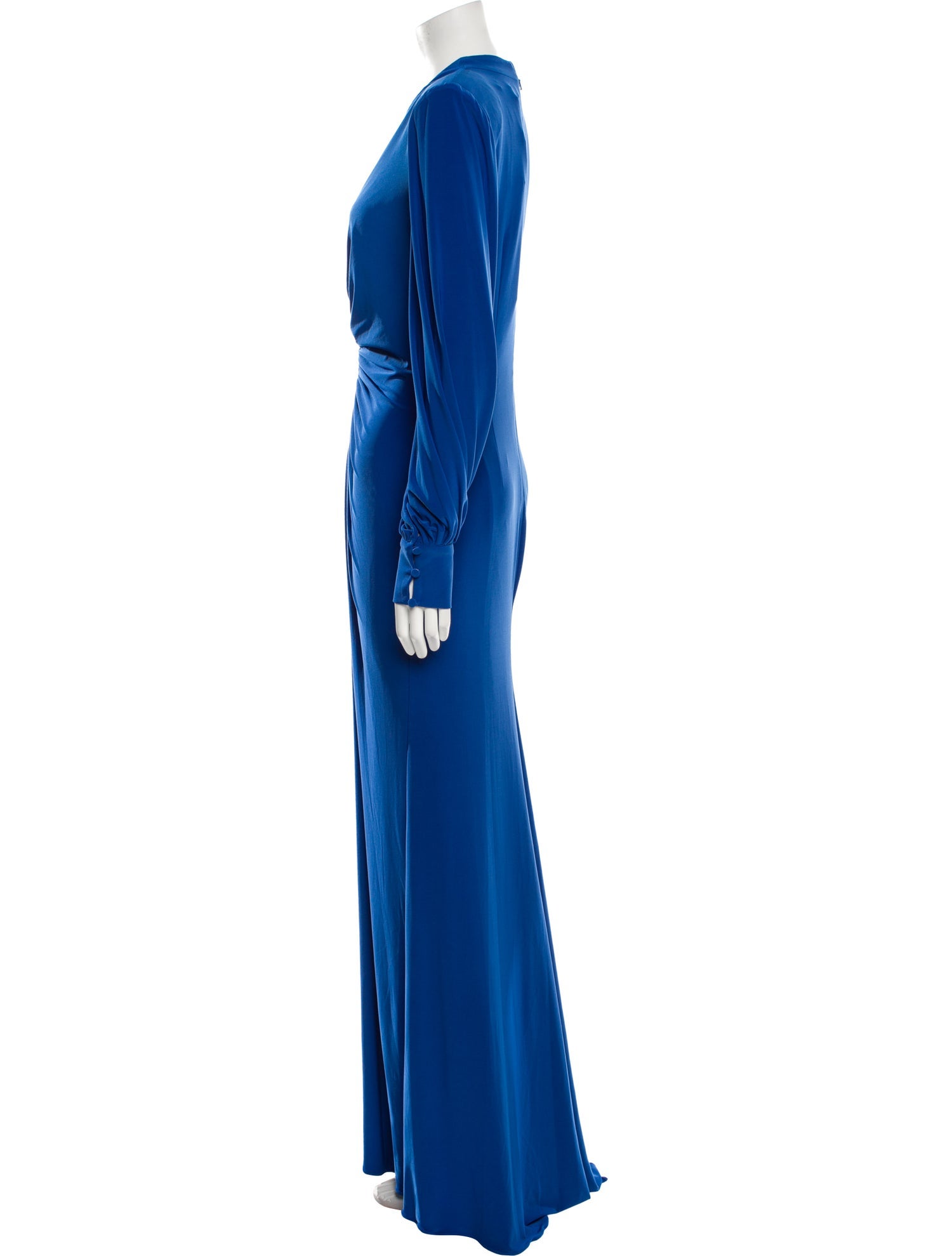 Badgley Mischka V-Neck Long Dress