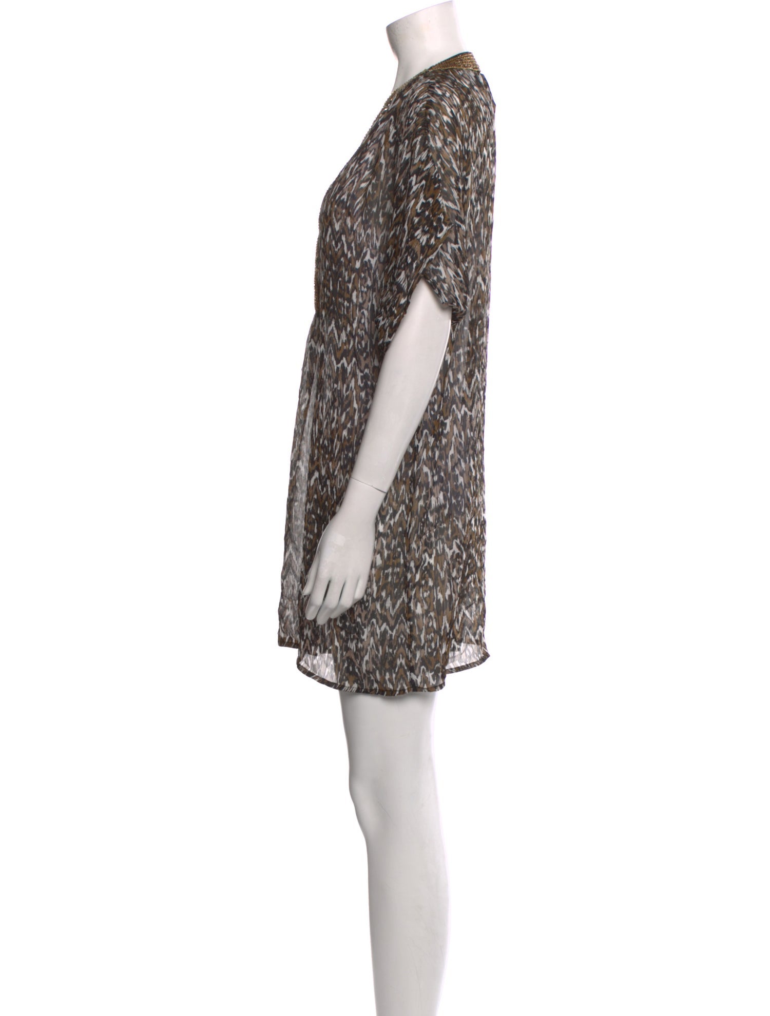 Badgley Mischka Printed V-Neck Tunic