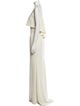 Badgley Mischka Bateau Neckline Long Dress