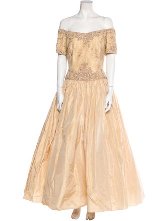 Badgley Mischka Silk Long Dress