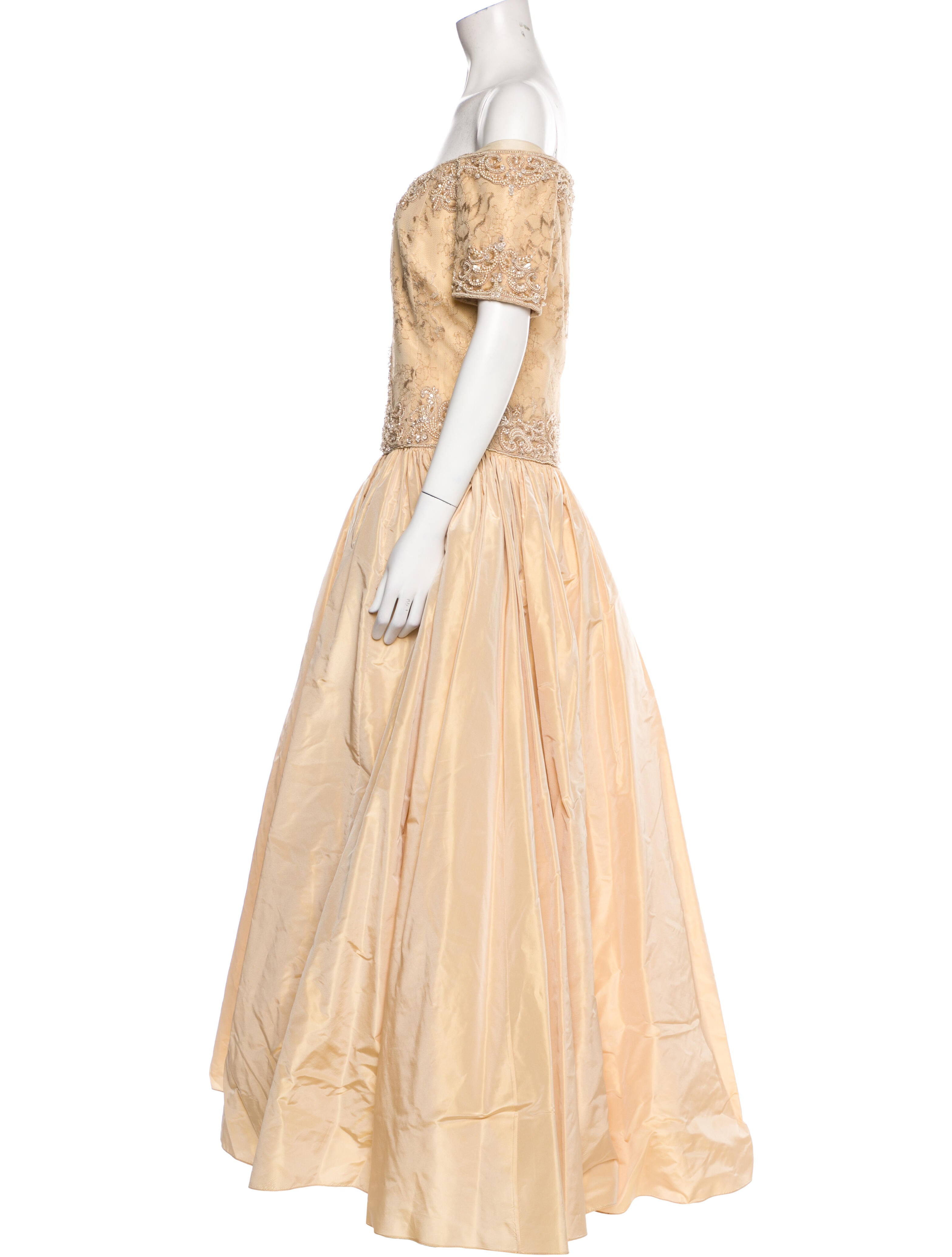 Badgley Mischka Silk Long Dress