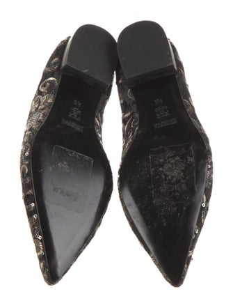 Badgley Mischka Velvet Sequin Embellishments Loafers