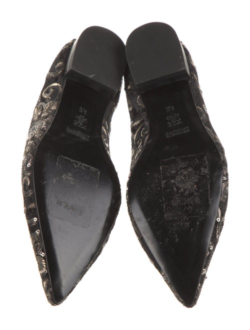 Badgley Mischka Velvet Sequin Embellishments Loafers