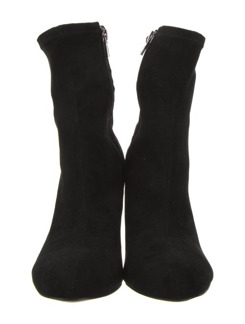 Badgley Mischka Suede Crystal Embellishments Sock Boots