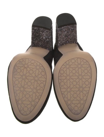 Badgley Mischka Suede Crystal Embellishments Sock Boots