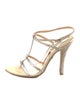 Badgley Mischka Leather T-Strap Sandals