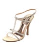 Badgley Mischka Leather T-Strap Sandals