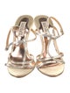 Badgley Mischka Leather T-Strap Sandals