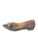 Badgley Mischka Leather Printed Ballet Flats