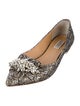 Badgley Mischka Leather Printed Ballet Flats