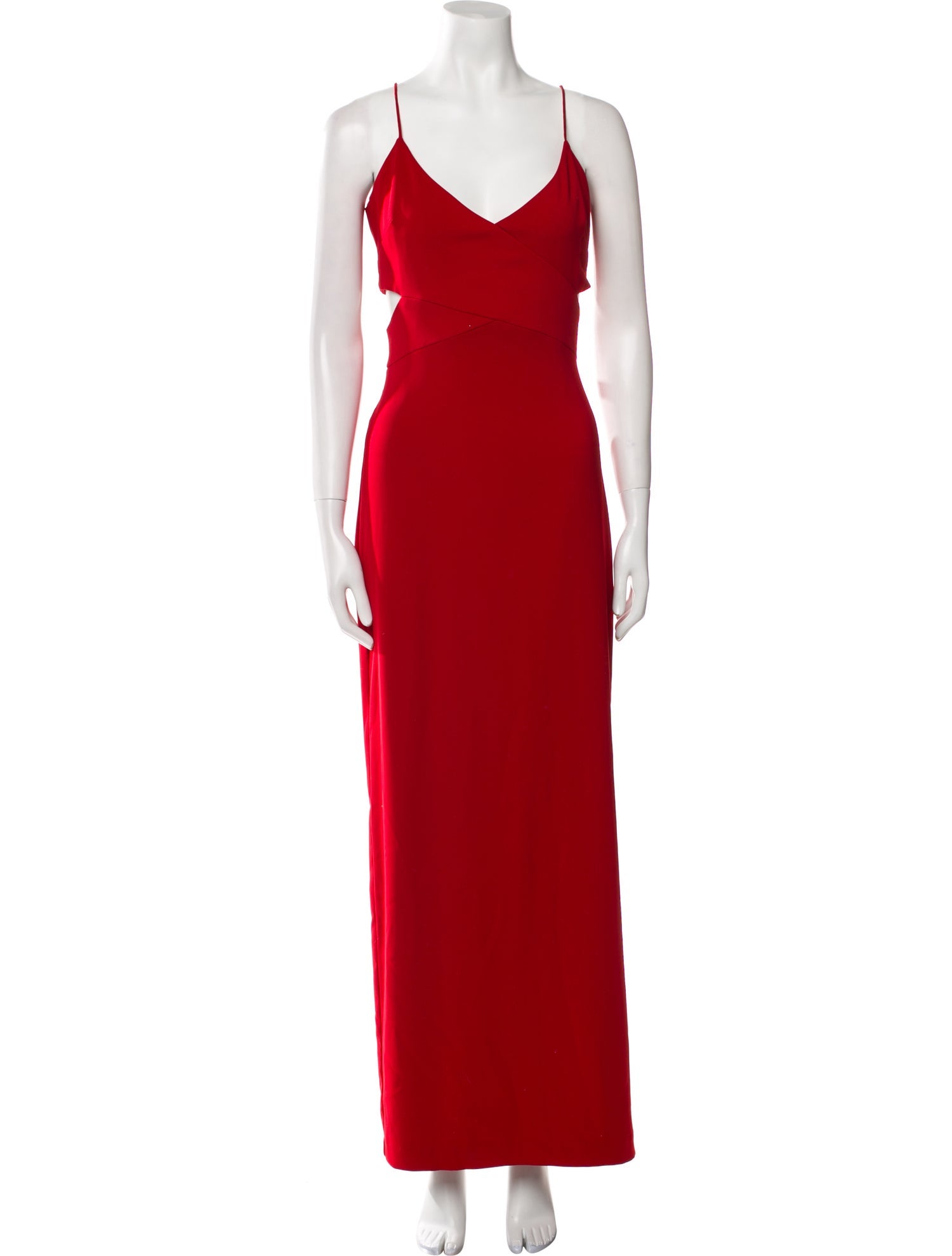Badgley Mischka V-Neck Long Dress