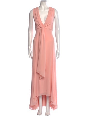 Badgley Mischka Dresses Plunge Neckline Long Dress M