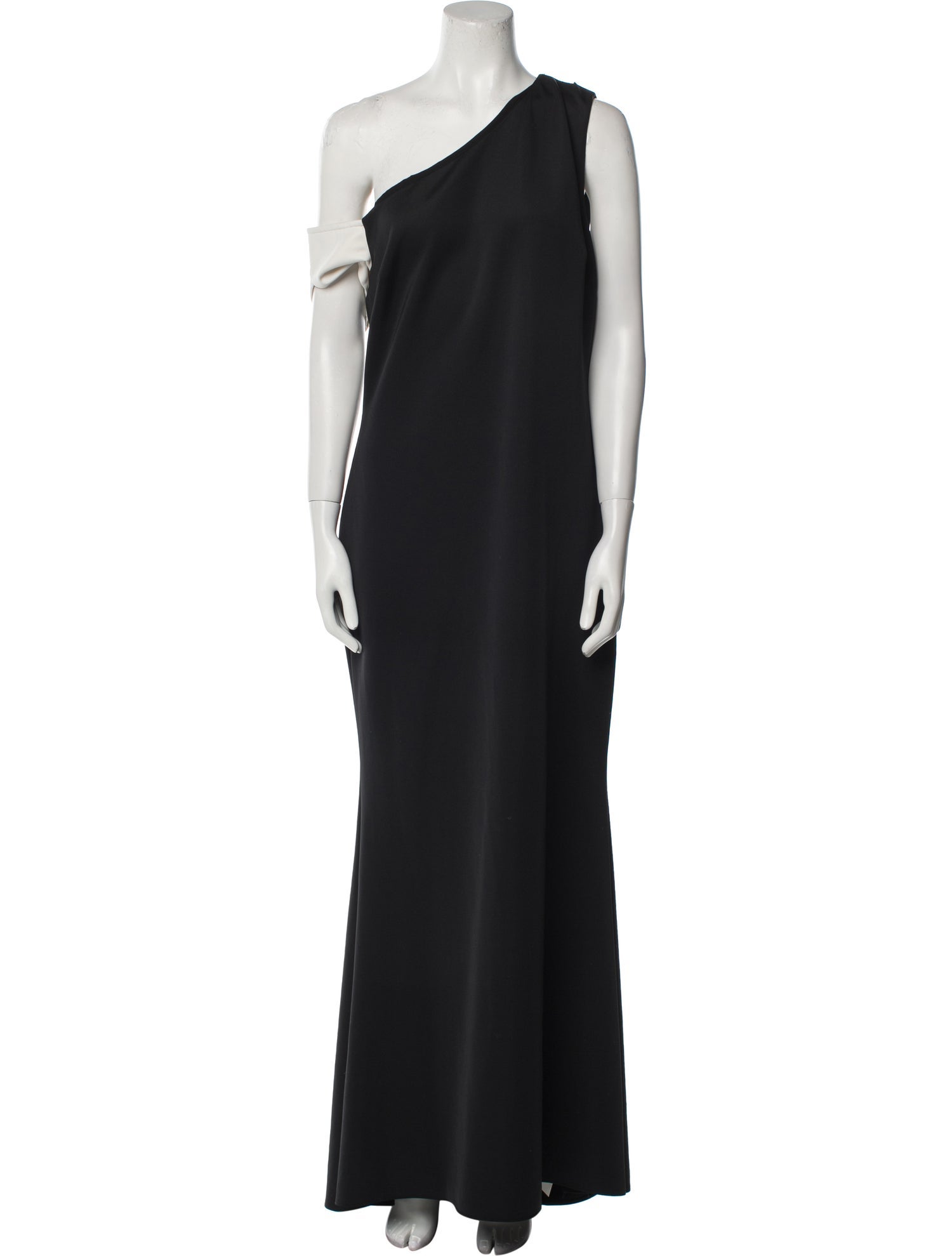 Badgley Mischka One-Shoulder Long Dress