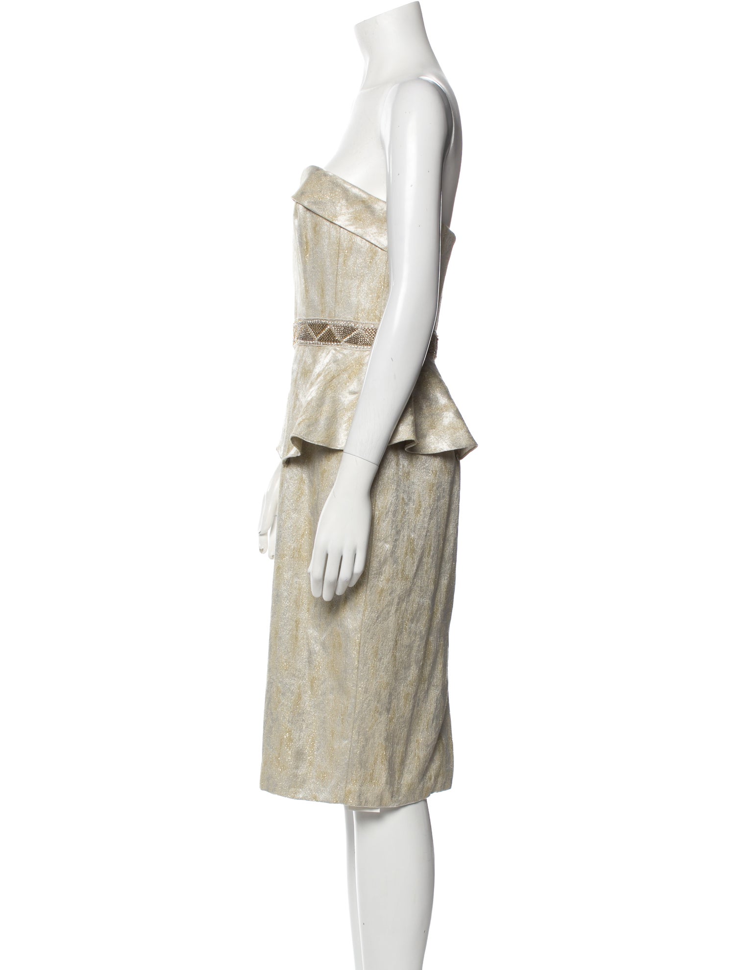 Badgley Mischka Strapless Mini Dress