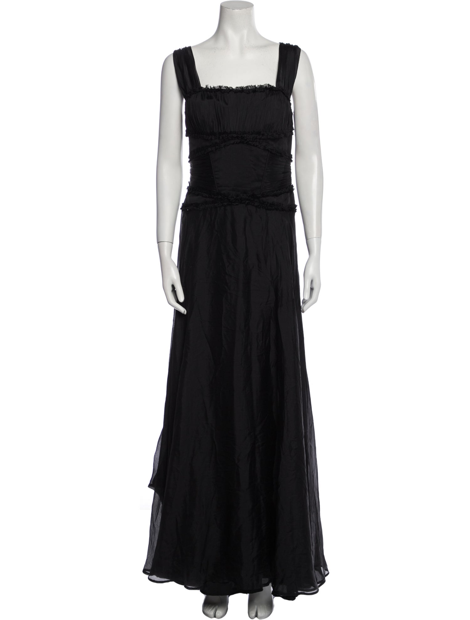 Badgley Mischka Square Neckline Long Dress