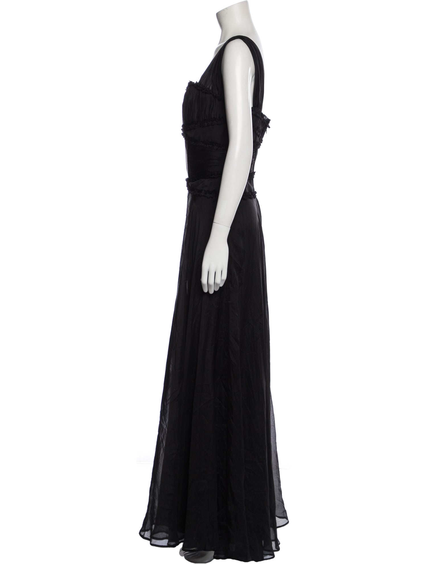 Badgley Mischka Square Neckline Long Dress