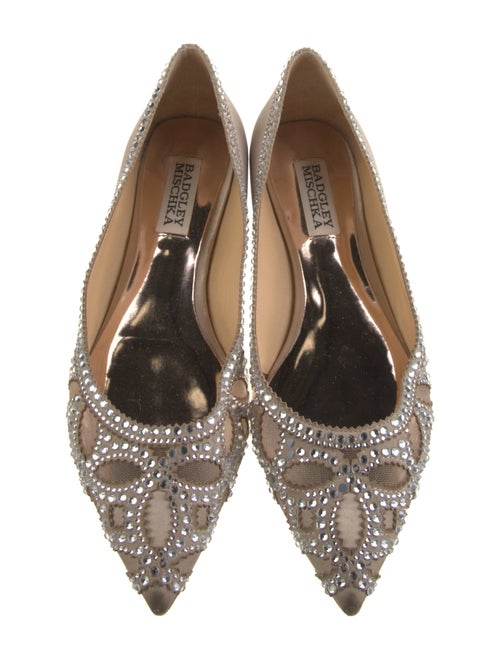 Badgley Mischka Satin Mesh Accents Flats