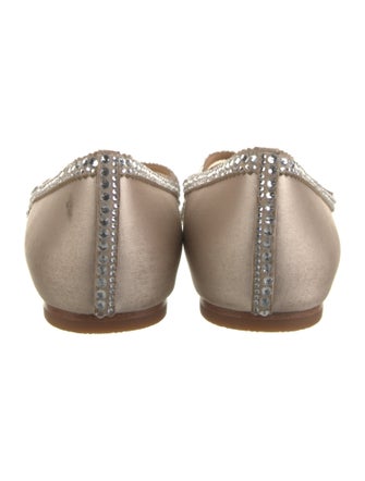 Badgley Mischka Satin Mesh Accents Flats