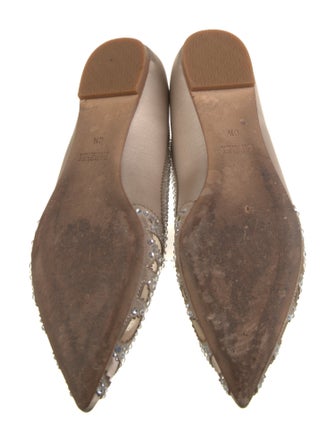 Badgley Mischka Satin Mesh Accents Flats