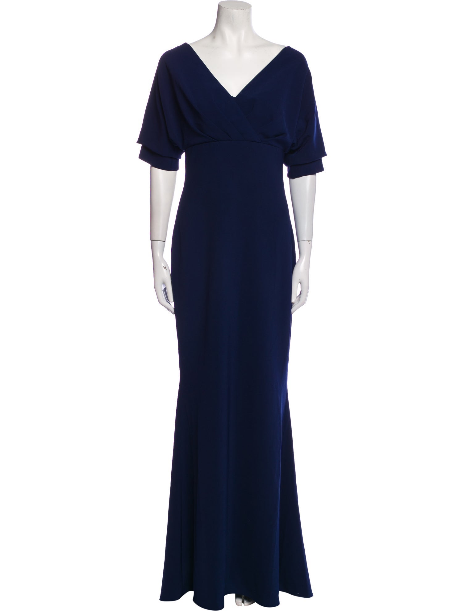 Badgley Mischka V-Neck Long Dress