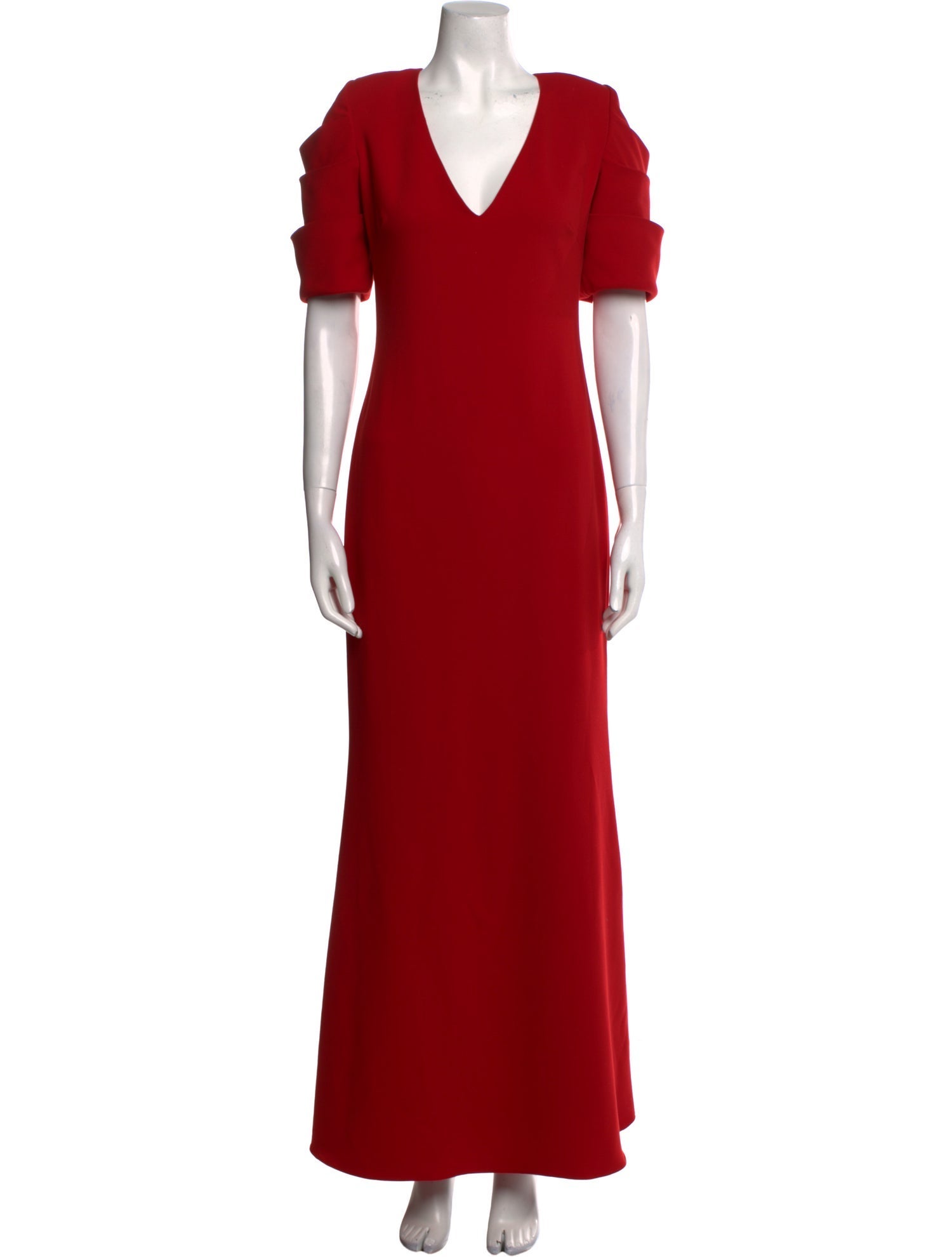Badgley Mischka V-Neck Long Dress