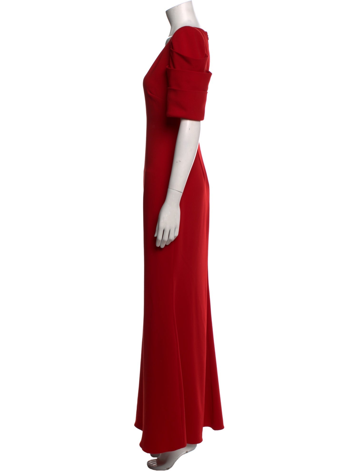 Badgley Mischka V-Neck Long Dress