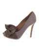 Badgley Mischka Suede Bow Accents Pumps
