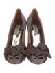 Badgley Mischka Suede Bow Accents Pumps
