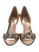 Badgley Mischka Leather Crystal Embellishments D'Orsay Pumps