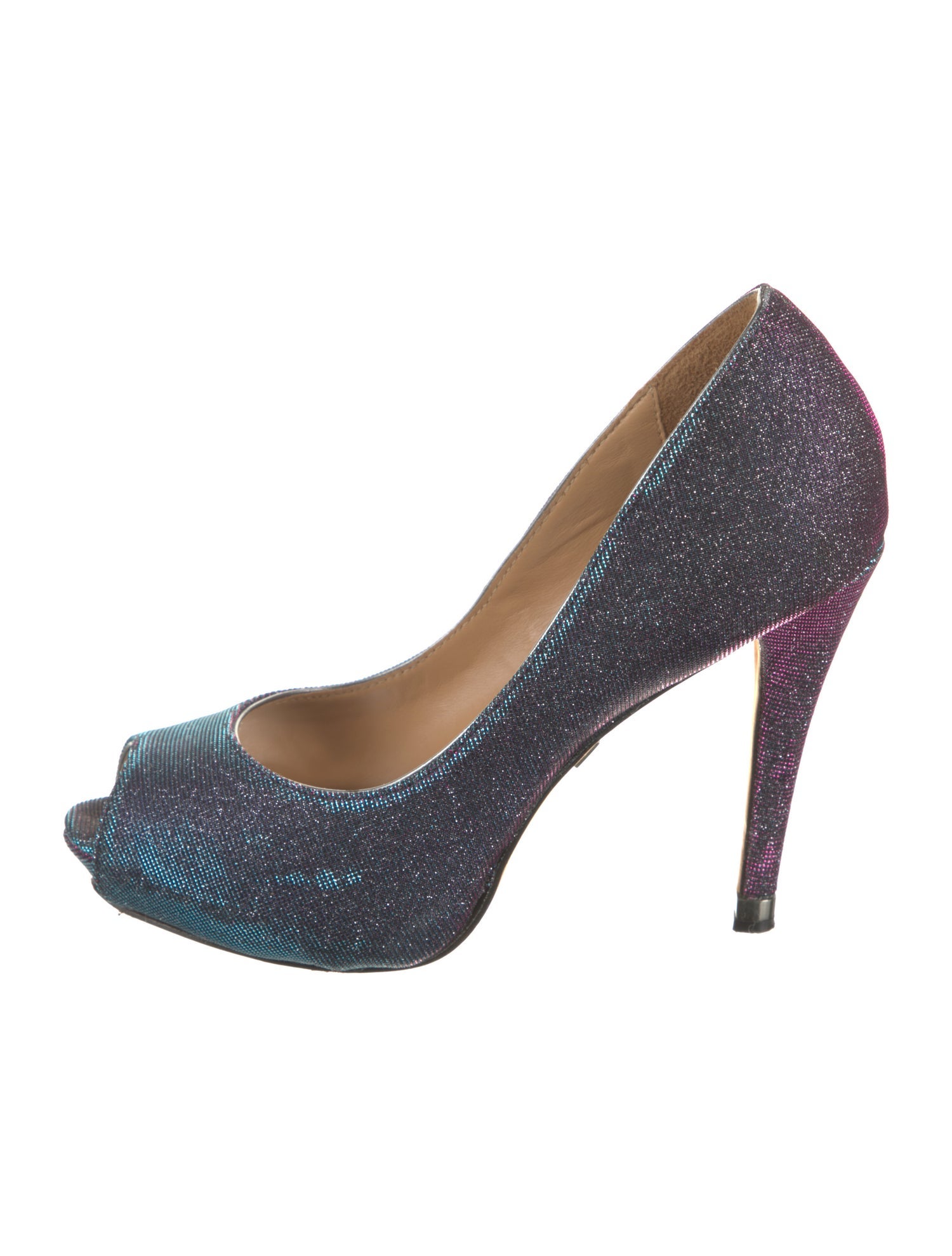 Badgley Mischka Printed Glitter Accents Pumps