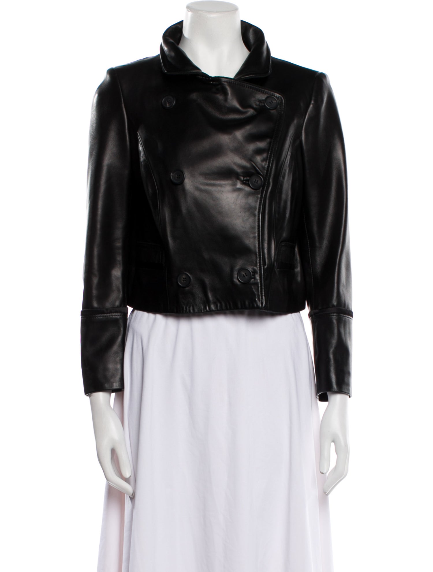 Badgley Mischka Leather Biker Jacket
