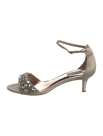 Badgley Mischka Leather Floral Print D'Orsay Pumps