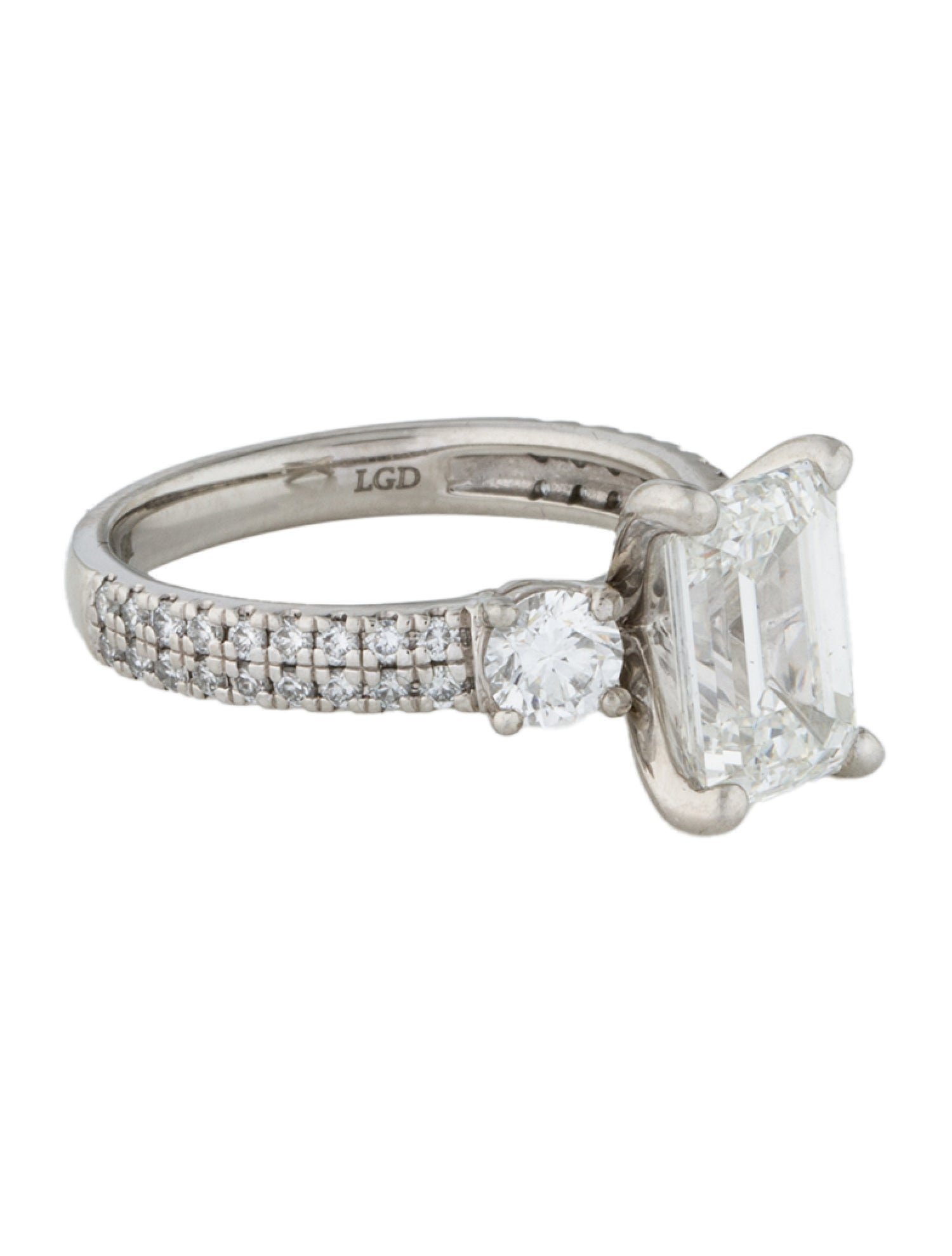 Badgley Mischka Platinum 4.00ctw Lab-Grown Diamond Engagement Ring