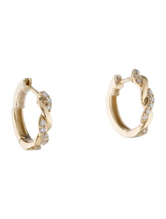 Badgley Mischka 14K Lab-Grown Diamond Huggie Earrings