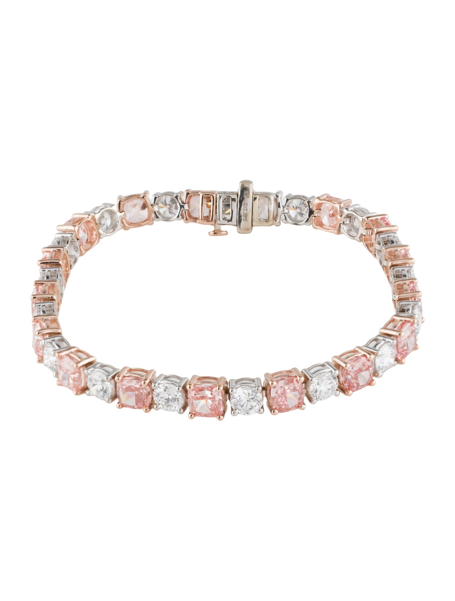 Badgley Mischka 14K 19.75ctw Lab-Grown Diamond Tennis Bracelet