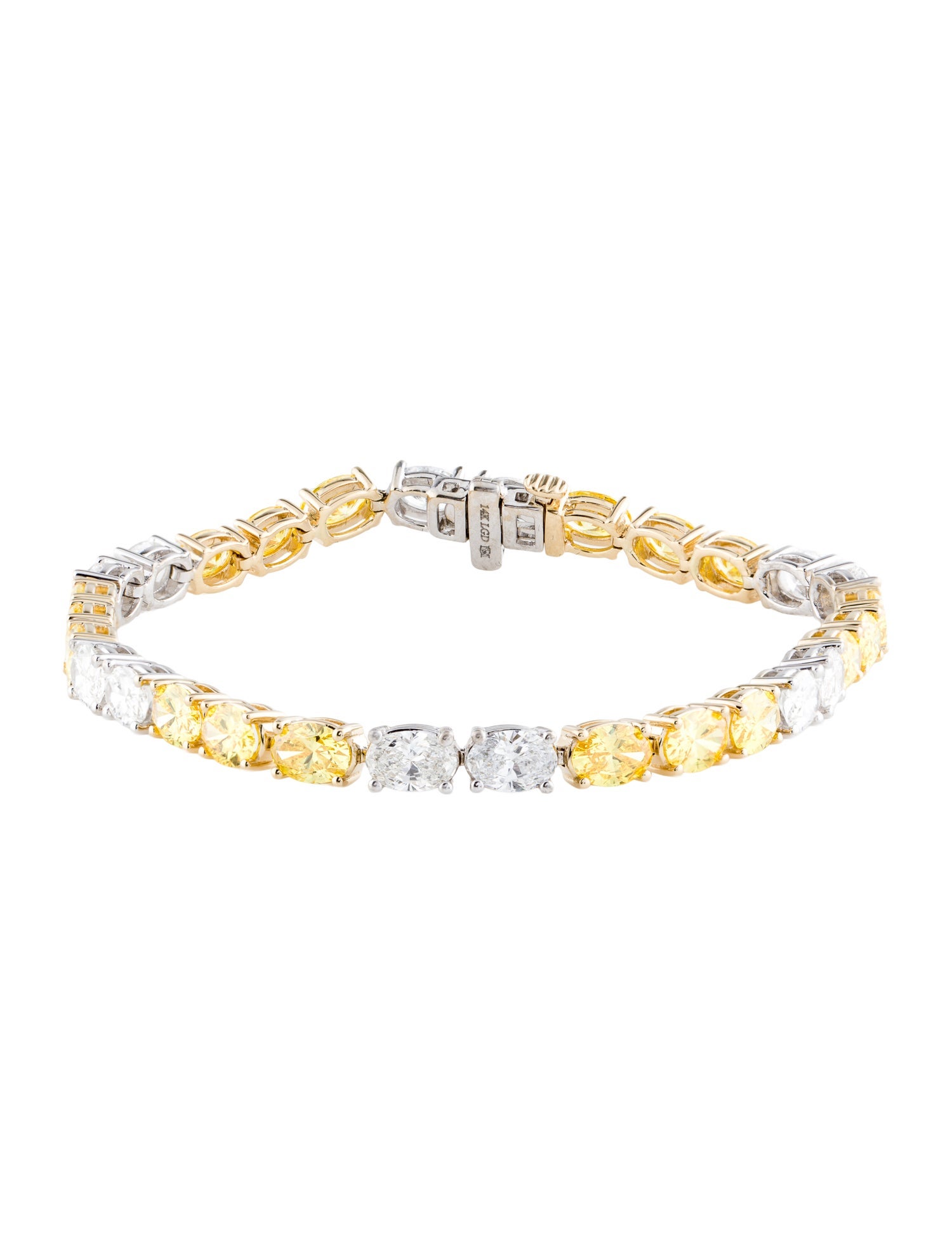 Badgley Mischka 14K 11.00ctw Lab-Grown Diamond Link Bracelet